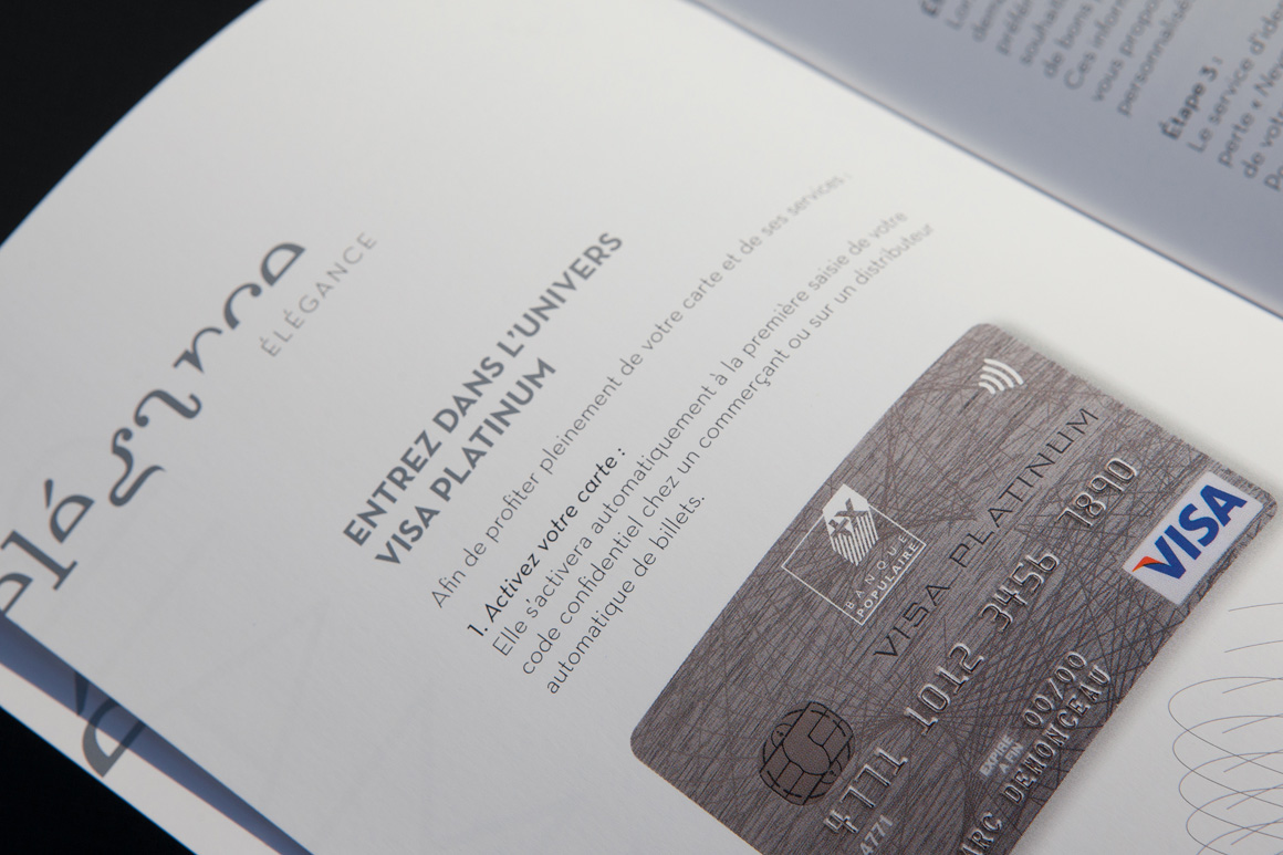 Welcome Pack Visa Platinum réalisé pour Visa - identité visuelle